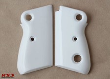 KSD Brand Beretta Mod 71 - 72 - 75 Jaguar Compatible White Acrylic Grips