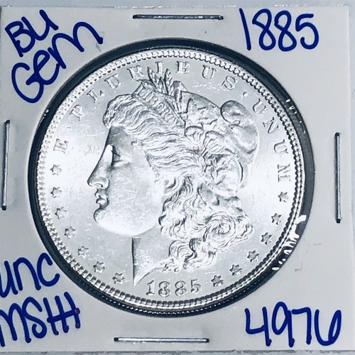 1885 BU UNCIRCULATED MORGAN SILVER DOLLAR AUTHENTIC U.S. MINT FREE SHIPPING 4976
