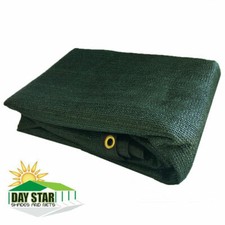 Dark Green Privacy Shade Net – Mesh Tarp w/ Reinforced Grommets