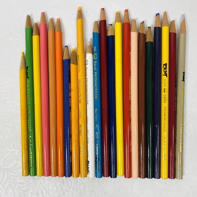 USED Vintage Berol Prismacolor Scholar Set 22 of 24 Colored Art