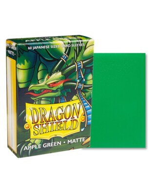 (60-Pack) Dragon Shield Card Sleeves APPLE GREEN MATTE Small/Mini Size Japanese