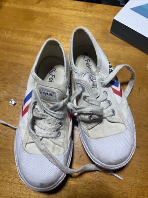 Feiyue POPPY FE LO CLASSIC  1920's USA Size 2 white Kids Youth