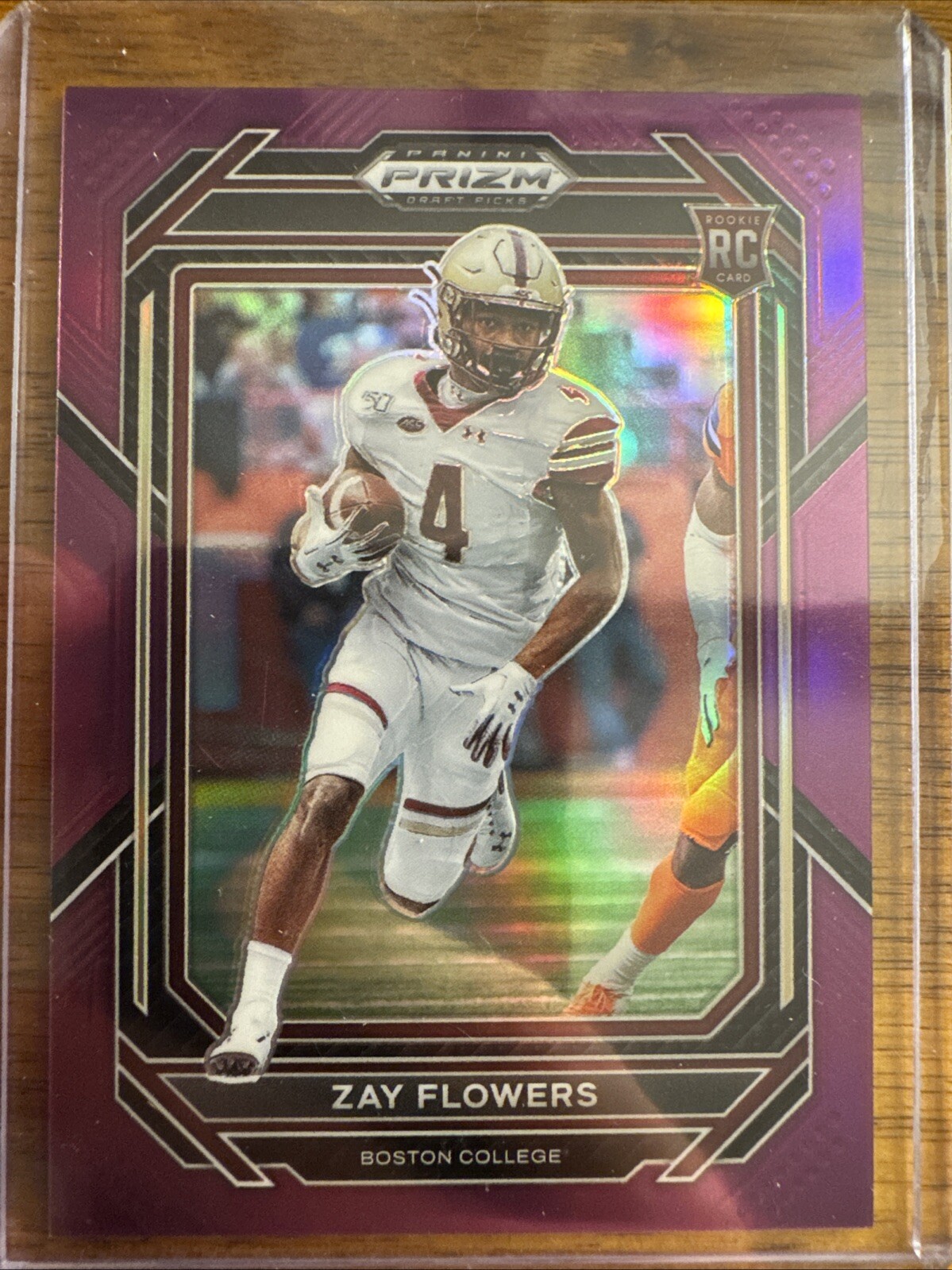 2023 Panini Prizm Draft Picks - Purple Prizm #143 Zay Flowers 75/75 (RC)