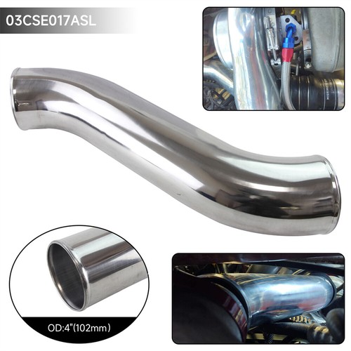 Universal 102mm OD Polished Aluminum S Shape Intercooler Turbo Pipe 2mm Thick - Picture 3 of 9