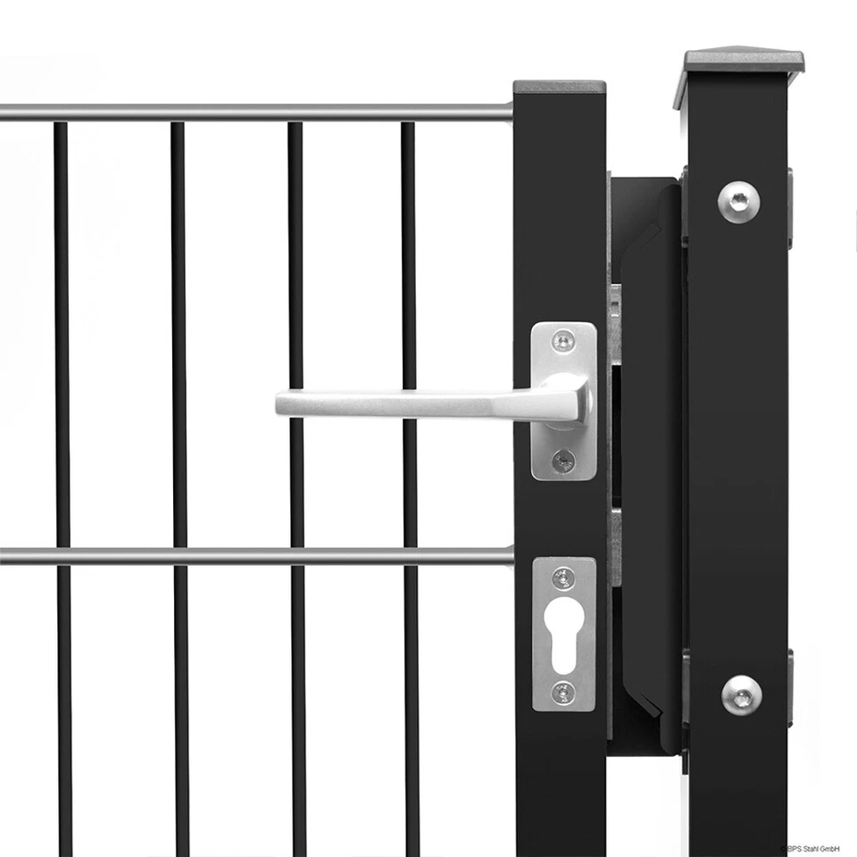 Premium Toranlage Ben 8/6/8 - Gartentor 1m - 3m Doppelstabmatten Gartentor Tor - Bild 4 von 4