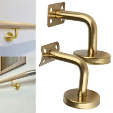 Gold Handrail Bannister Support Stair Rail Bracket Balustrade Wall Mounted
