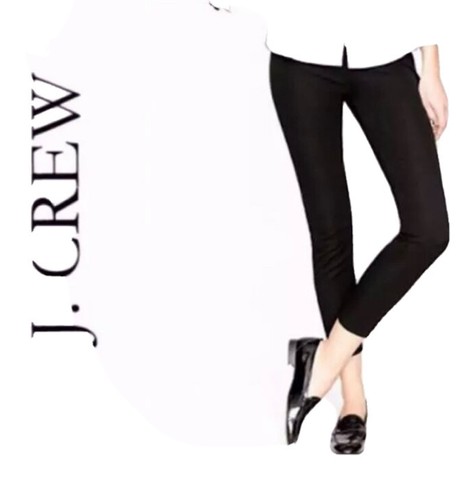 J. CREW Solid Black MINNIE PANT IN BI 