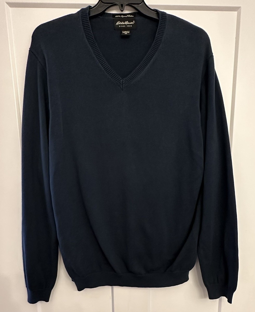 ネイビー Eddie Bauer Supima Cotton Sweater XXL Navy | eBay