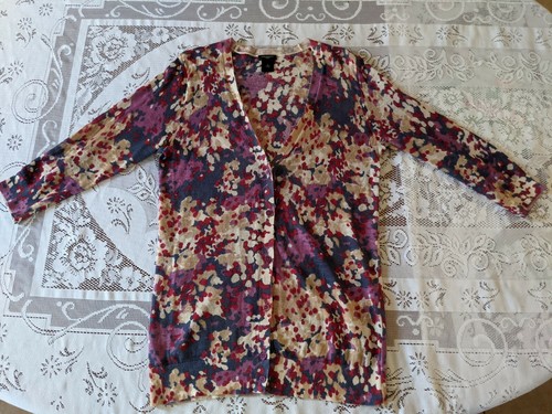 Ann Taylor Purple Multicolor Floral 