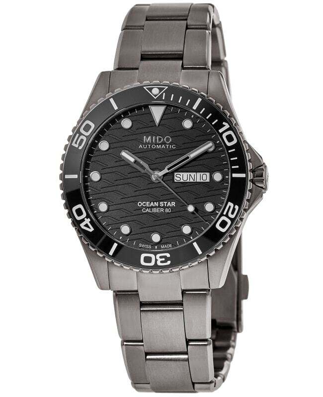 Новые мужские часы Mido Ocean Star 200 C черным циферблатом из титана M042.430.44.051.00
