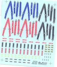 Slixx 8002 Seat Belt Mini Sheet 1/24 1/25 waterslide decal