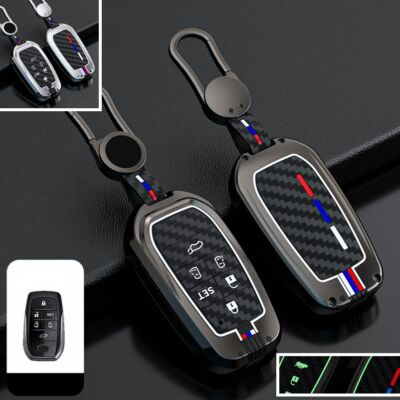 6 Button Zinc Alloy Car Key Fob Case Cover For Toyota Previa Trd Alphard 2015-16