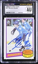 Michel Goulet Signed 1980-81 O-Pee-Chee Rookie Card #67 OPC CGC AU JSA 10 Auto