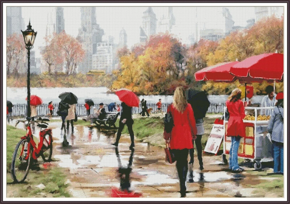 Central Park New York 834 Chart Counted Cross Stitch Pattern DMC - Image 2 of 4
