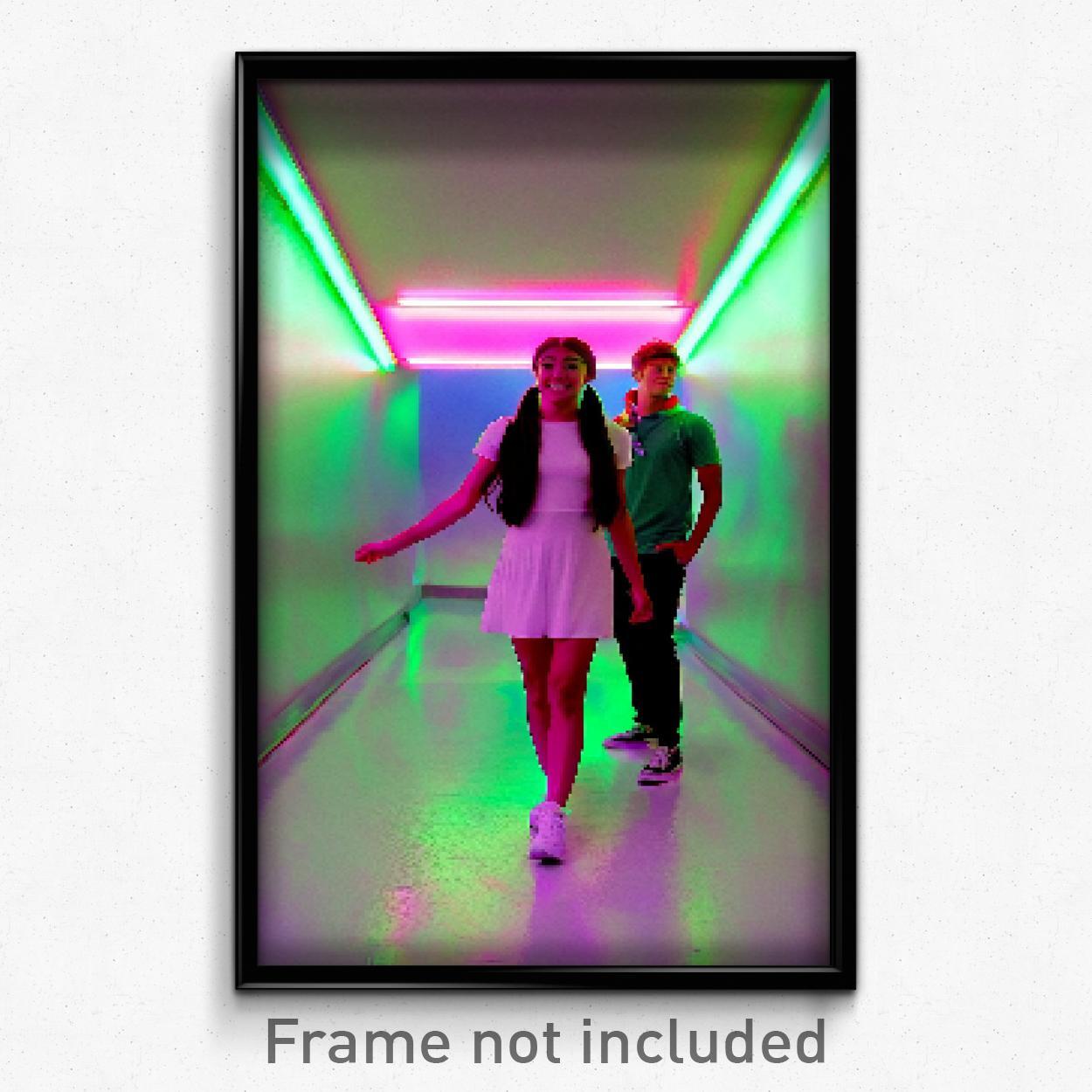 8 Bit Psychedelic Trippy Pixel Art Video Game Poster - Cultured Pass