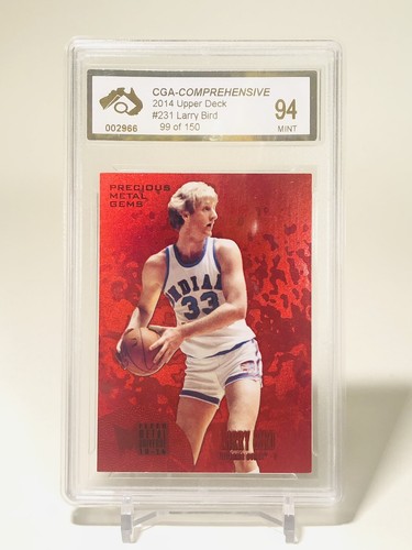 Larry Bird 2013-14 Fleer Retro Precious Metal Gems PMG #231 Red 99/150 - Picture 4 of 7