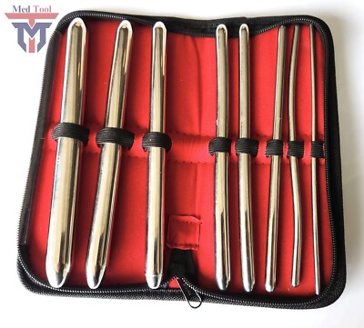 #ad #ad 8 Pcs Hegar Dilator Set Uterine Urethral Diagnostic Cervical Sounds $18.99
