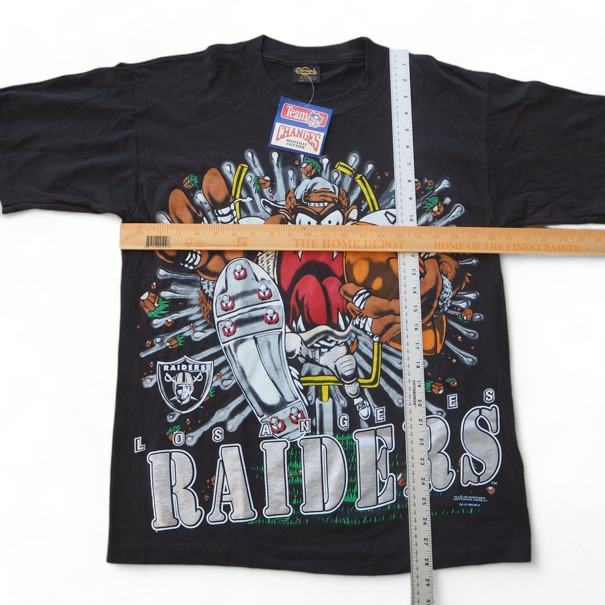 LA RAIDERS Tシャツ Lサイズ Changes Vintage 1993 Los Angeles LA Raiders Taz Single