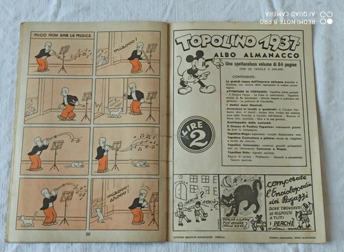 NEL REGNO DI TOPOLINO "....e la bella prigioniera" n.27 Ed. Mondadori 1936 !!!! - Picture 5 of 5