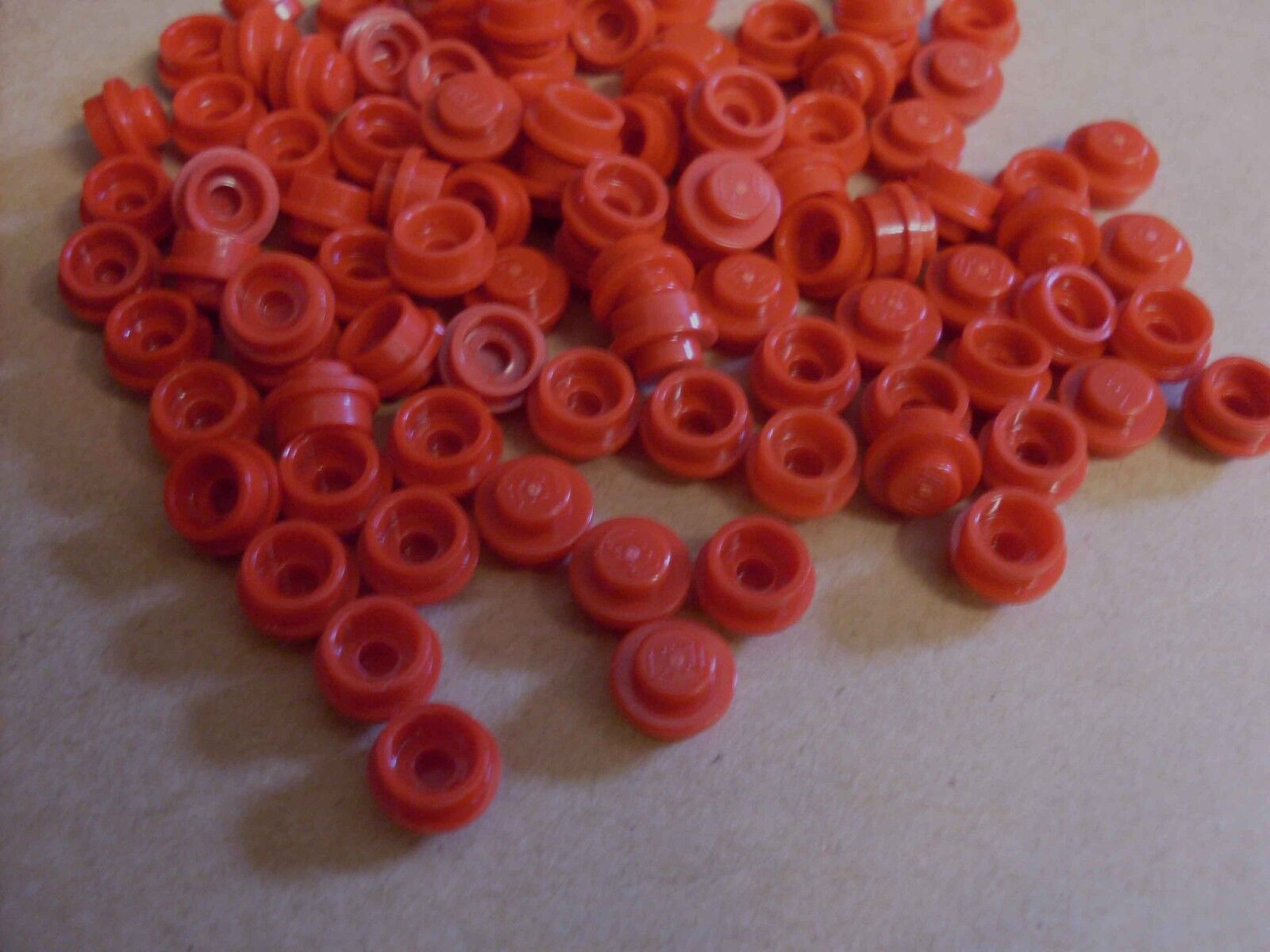 Lego 100 x 1er flach rund Rundplatte 1 x 1 rot red Stein Einser Kleinteile Neu