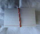 Lined Index Cards 3 x 5 in White with Red Margin, Bundle with Rubber Band — photo 1