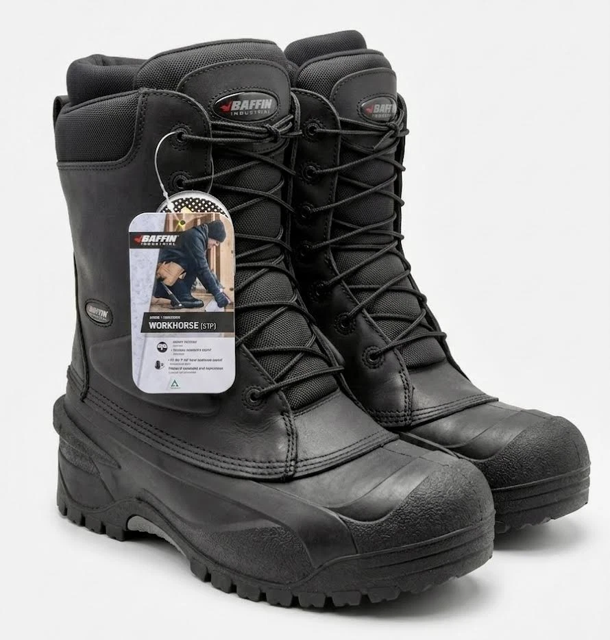 Baffin Workhorse Safety Toe and Plate Black Winter Boots Men's US 13