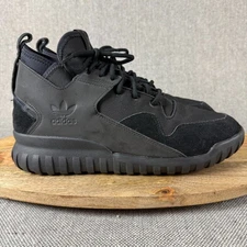 Adidas Originals Tubular X Core Shoes Mens 12 Triple Black Mid Top Sneakers