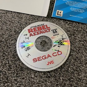 Star Wars: Rebel Assault (Sega CD, JVC, 1993) DISC & Manuals Only Tested NO CASE