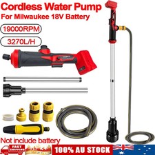 Cordless Stick Water Pump 720GPH Transfer Pump Garden For Milwaukee 18V Battery