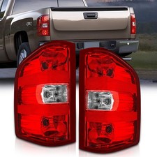 Tail Lights Pair for 2007-2013 Silverado 1500 Red with Bulbs 25958482