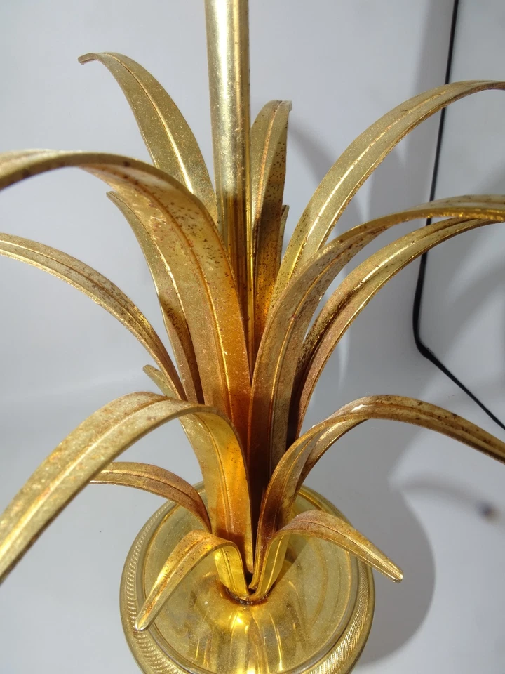 Lampe De Table Ananas Ou Epis, bronze doré et cristal, Maison Charles ??, 74 cm - Photo 3/4