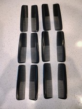 New 5 Inch Black Plastic Flexible Pocket Combs Pack Of 12 New