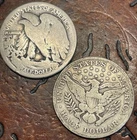 Usa 🇺🇸 Silver Coins Lot 1918 D Walking Liberty 1910 S Barber Half Dollar 🔥