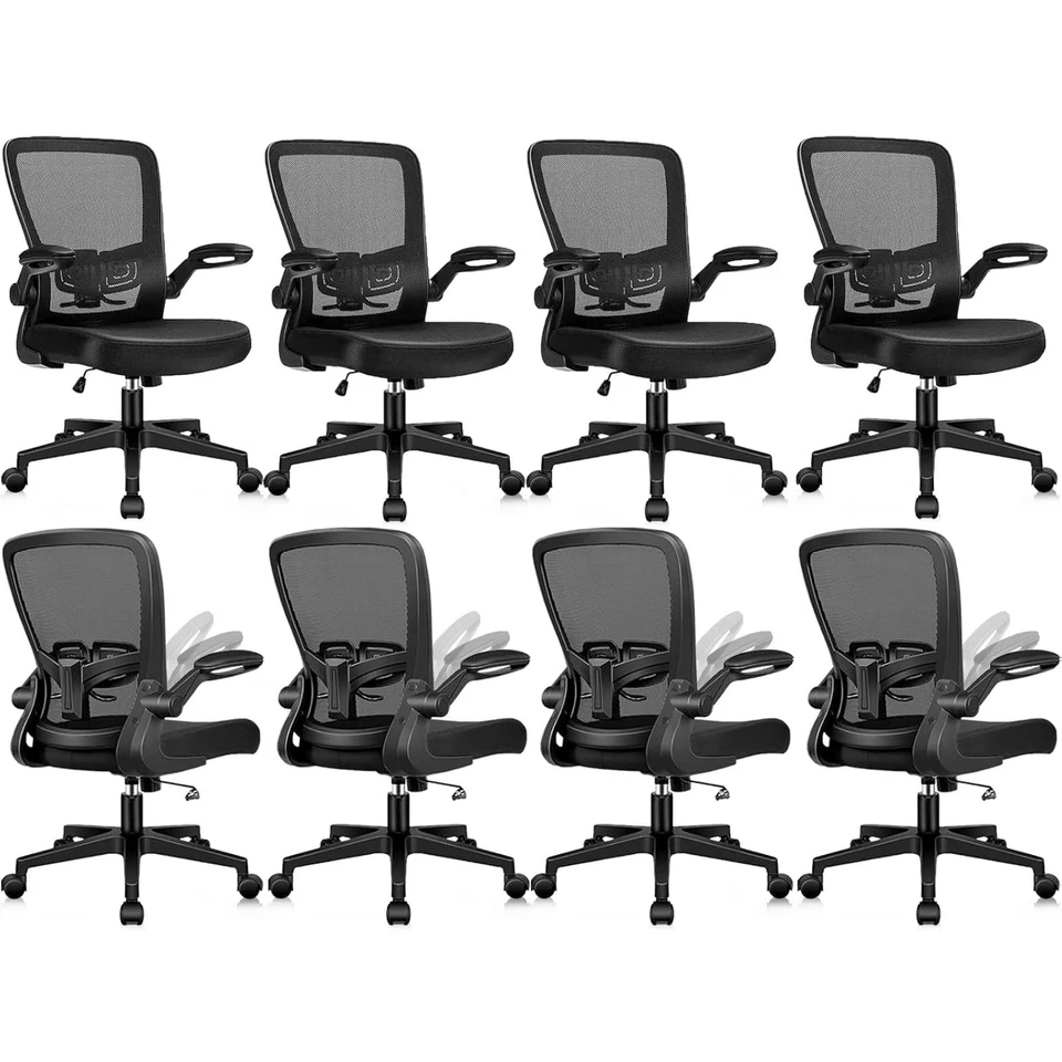 Desk Chairs with Wheels, Ergonomic Mesh Office Chair and Lumbar Support,Black