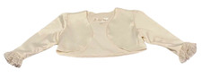 Baby Bolero Gr. 86 92 Taufe Taufkleid Jäckchen Mädchen festlich creme 18-24 Mon