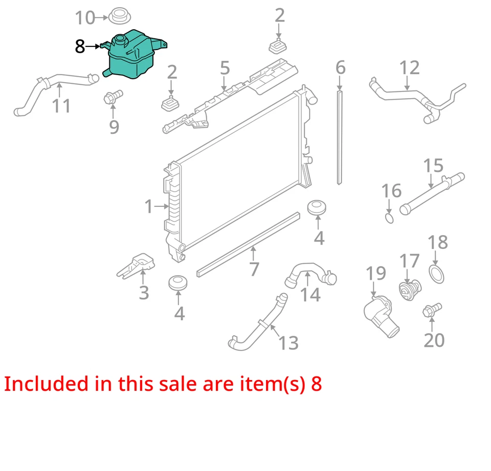 Ford Flex 2016 botella de desbordamiento de refrigerante OEM 44 k millas - LKQ410241101 Foto 4 de 4