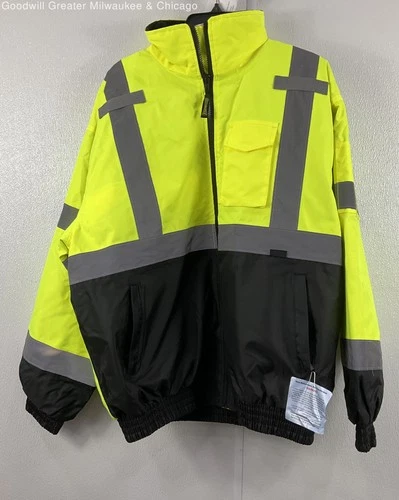 OccuNomix Men's Fluorescent Green Jacket Size Large - product listing photo