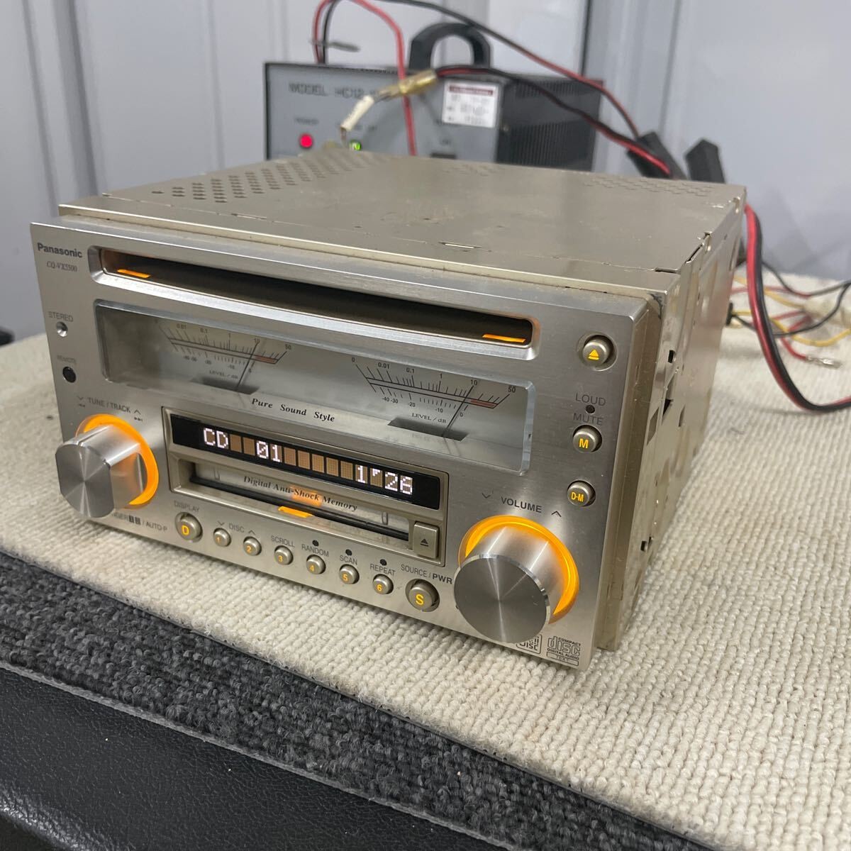Panasonic CQ-VX5500D パナソニック Panasonic Cq-Vx5500D Car Audio 2Din Cd Md Player For Parts