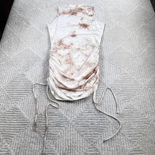 Guess Mini Dress Women's Tie Dye Ruched Mock XL Bodycon Club Y2K Night Out Retro