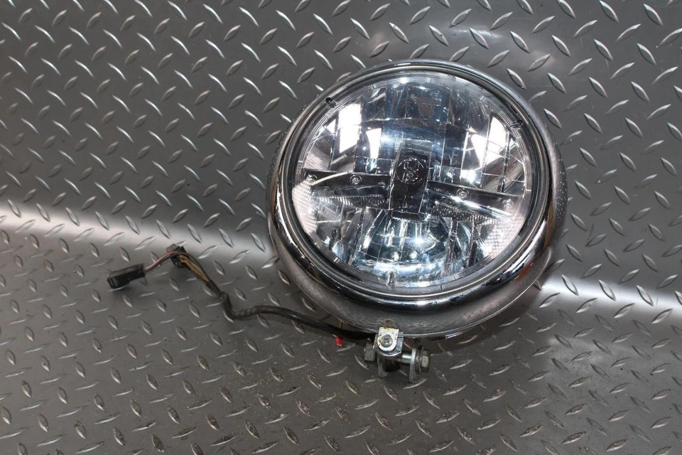 *NOTE* 08-17 Heritage Softail Classic FLSTC Chrome Headlight Headlamp OE WTY WTY Foto 3 de 4