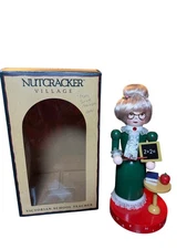 Nutcracker Village Victorian School Teacher Vintage Handcrafted 2000 Christmas