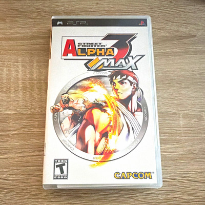 Capcom Street Fighter Alpha 3 MAX (Sony PSP, 2006) CIB w/ Manual NTSC-U/C T