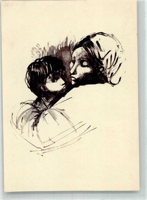 39865206 - signed Hanna Nagel: mother and child picture card artist