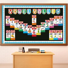 Vowel Valley Bulletin Board Set Back to School Classroom Decorations Sound Wa...