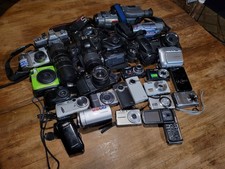 LOT of 28 Digital/Film Cameras FOR PARTS Canon Kodak Nikon Olympus Fujifilm