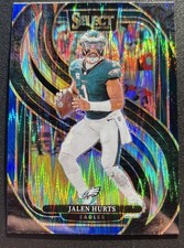 2024 Panini Select - Jalen Hurts - Black & Blue Shock Prizm Eagles #165 Premier