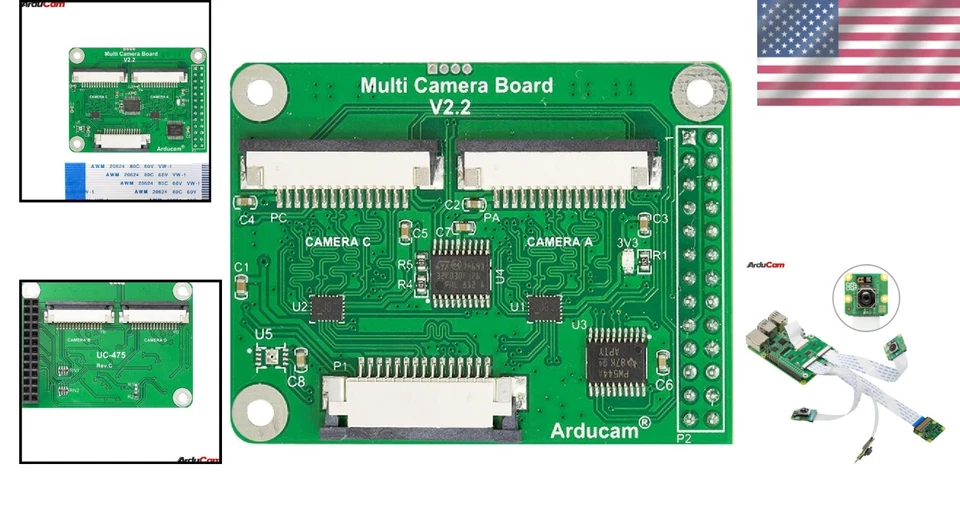 Arducam Multi Camera Adapter V2.2 for Raspberry Pi 5 - Image 2 of 4