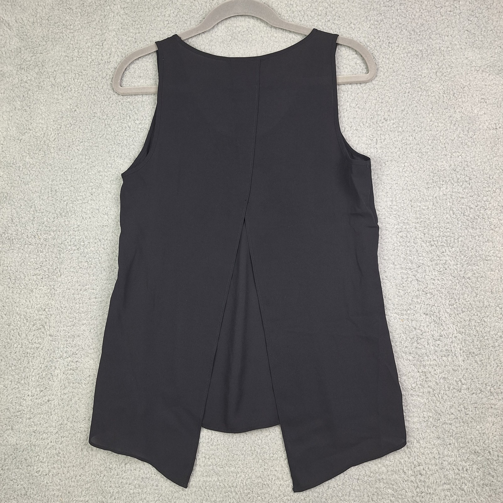 Express Womens Top Medium Black Split Back Tank F… - image 11