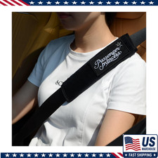 2 Pack Soft Seat Belt Cover Pad Embroidered Passenger Princess Sticker Comforta 2 Pack Soft Seat Belt Cover Pad Embroidered Passenger Princess Sticker Comforta