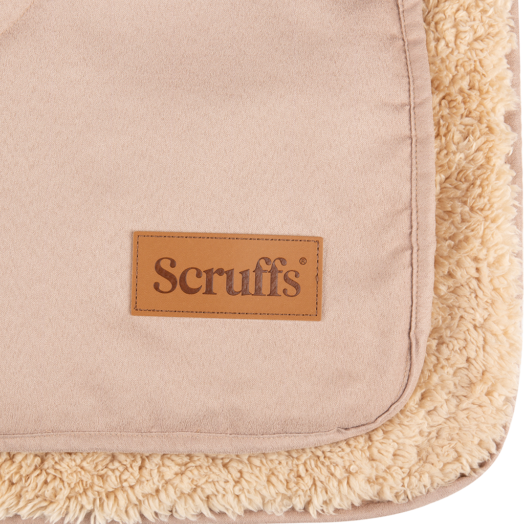 Scruffs Snuggle Blanket - Desert Sand Brown - Pet Bedding - Soft Plush & Faux Suede - Hollow Fibre Core - Machine Washable - Image 2